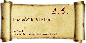 Lezsák Viktor névjegykártya