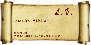 Lezsák Viktor névjegykártya