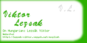 viktor lezsak business card